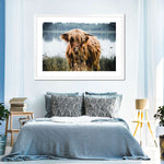 Lakeside Highland Cow Wall Art