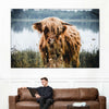 Lakeside Highland Cow Wall Art