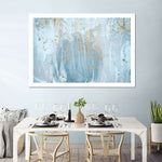 Light Blue Abstract Wall Art