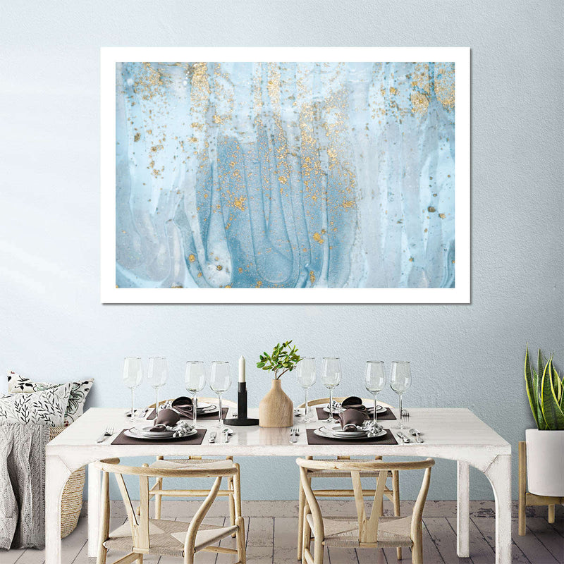 Light Blue Abstract Wall Art