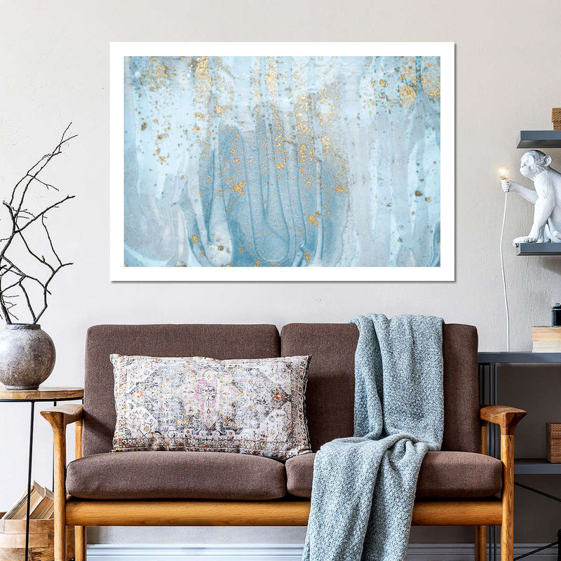 Light Blue Abstract Wall Art