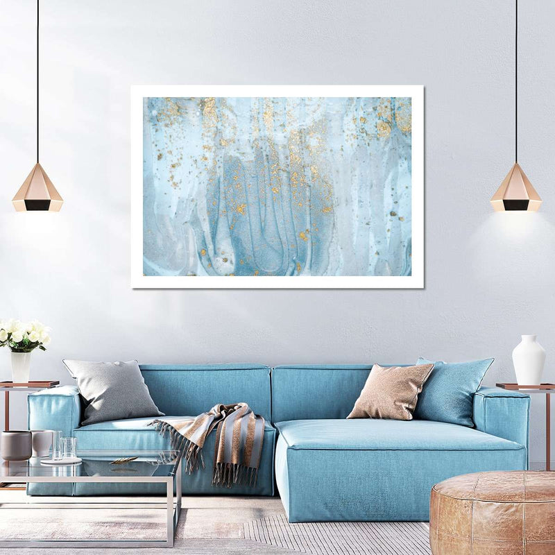 Light Blue Abstract Wall Art
