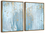 Light Blue Abstract Wall Art
