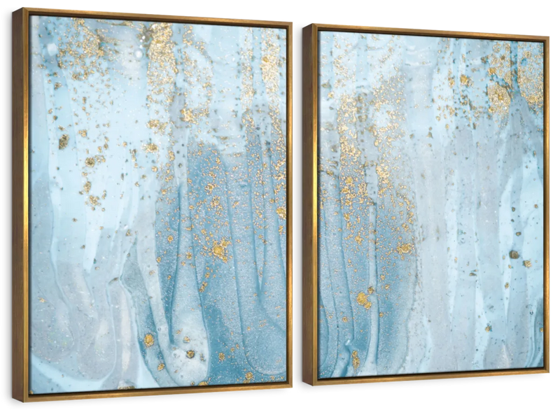 Light Blue Abstract Wall Art