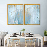 Light Blue Abstract Wall Art
