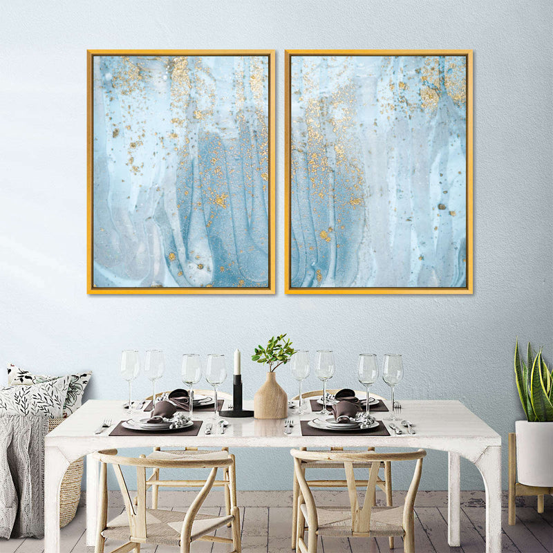 Light Blue Abstract Wall Art