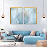Light Blue Abstract Wall Art