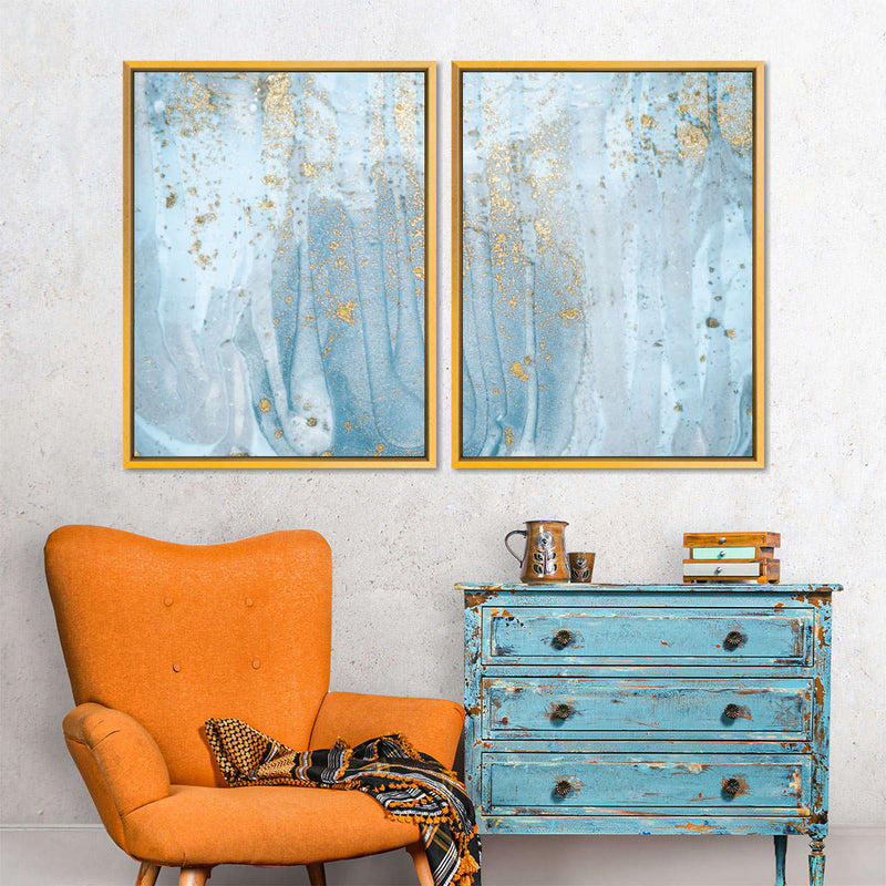 Light Blue Abstract Wall Art