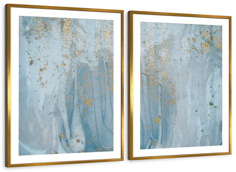 Light Blue Abstract Wall Art