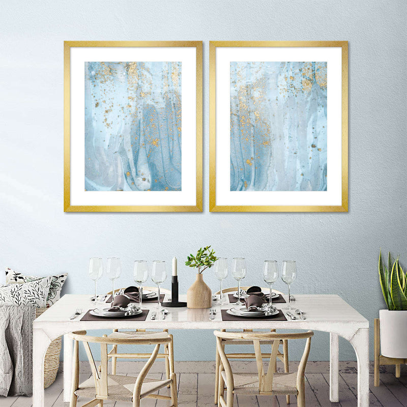 Light Blue Abstract Wall Art