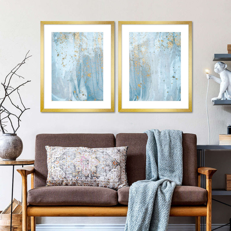Light Blue Abstract Wall Art
