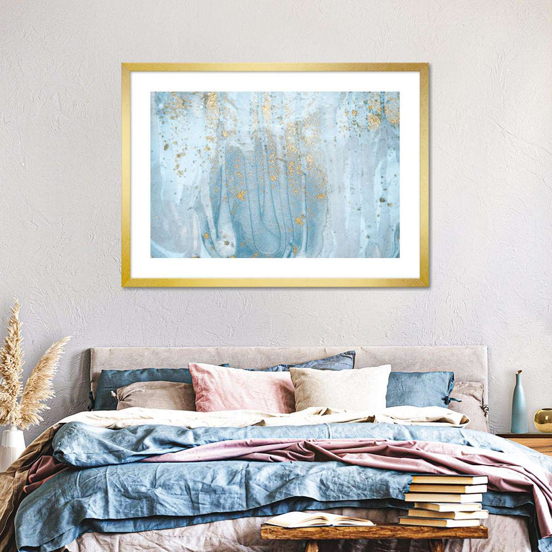 Light Blue Abstract Wall Art