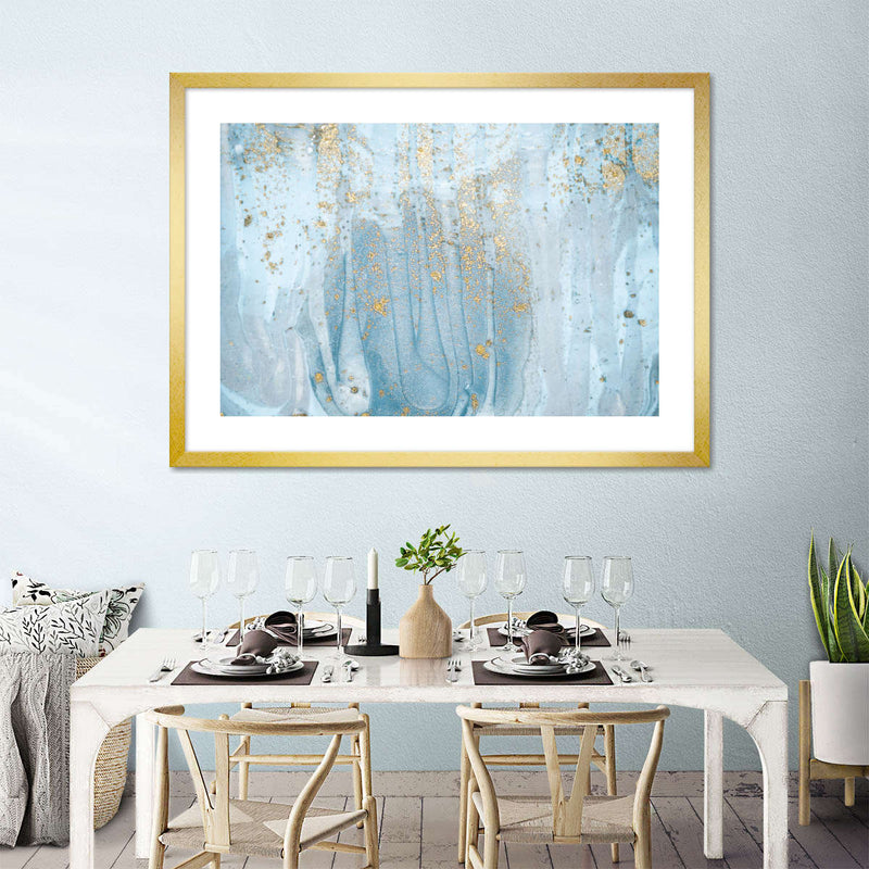 Light Blue Abstract Wall Art