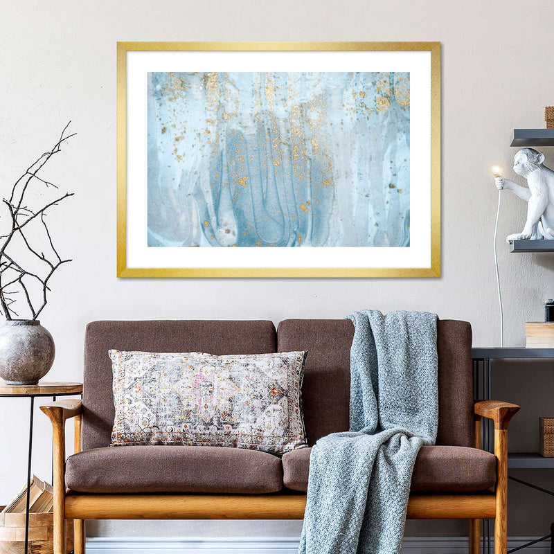 Light Blue Abstract Wall Art