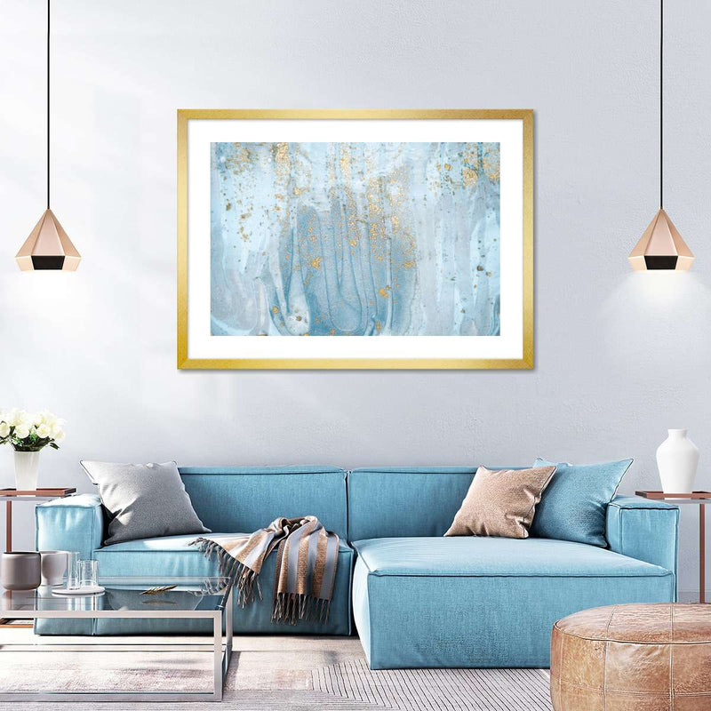 Light Blue Abstract Wall Art