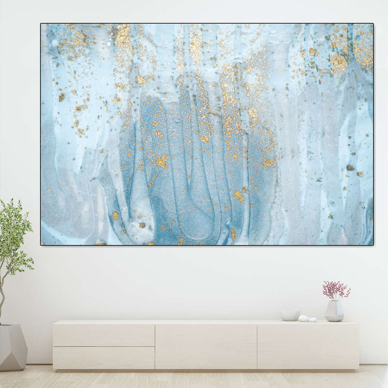 Light Blue Abstract Wall Art