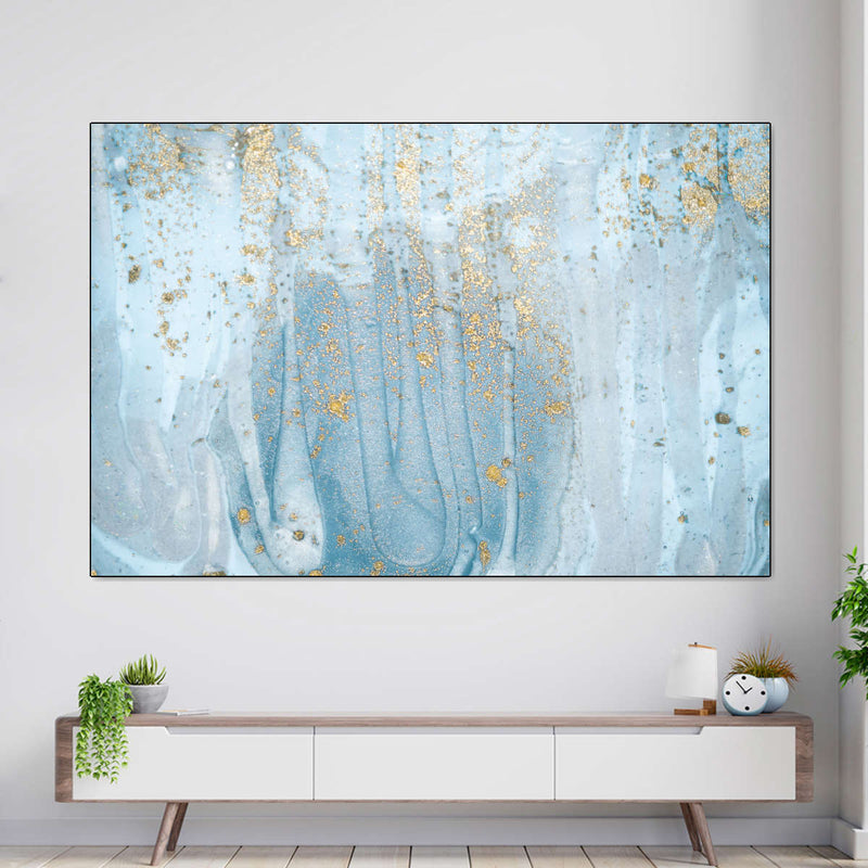 Light Blue Abstract Wall Art