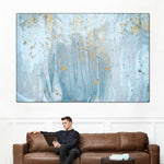 Light Blue Abstract Wall Art