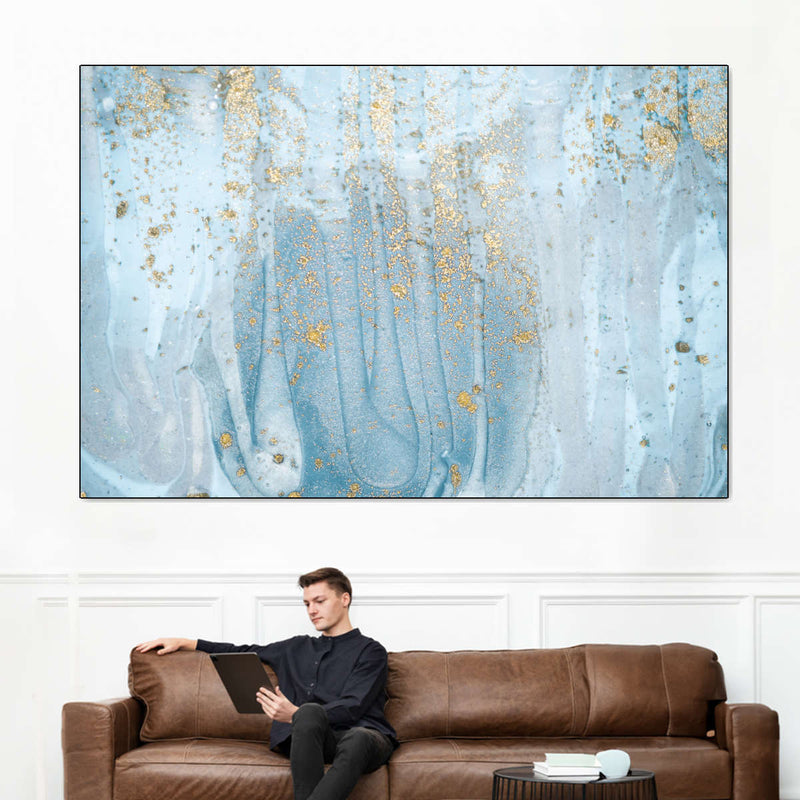 Light Blue Abstract Wall Art