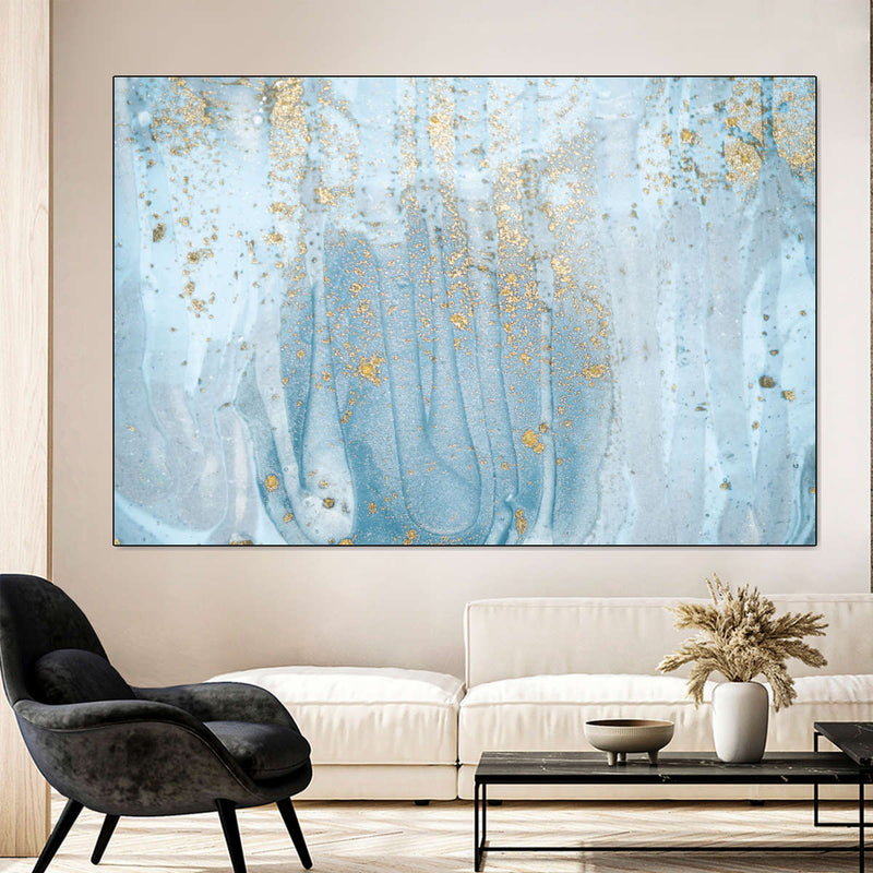 Light Blue Abstract Wall Art