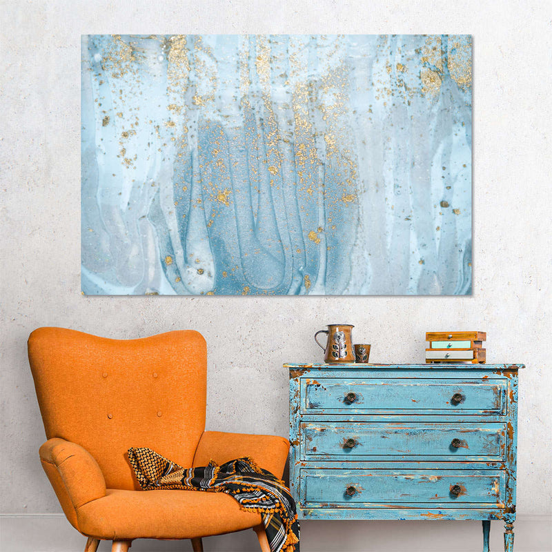 Light Blue Abstract Wall Art
