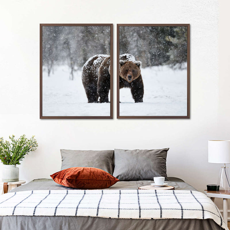 Winter Grizzly Bear Wall Art