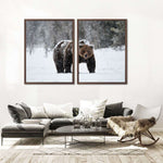 Winter Grizzly Bear Wall Art