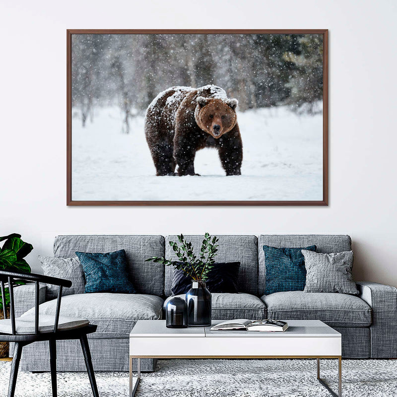 Winter Grizzly Bear Wall Art