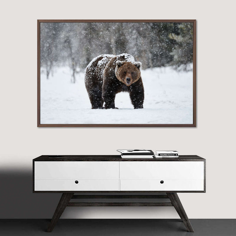Winter Grizzly Bear Wall Art