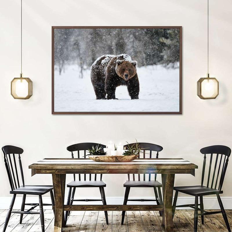 Winter Grizzly Bear Wall Art