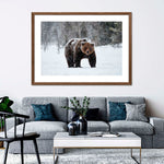 Winter Grizzly Bear Wall Art