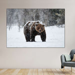 Winter Grizzly Bear Wall Art