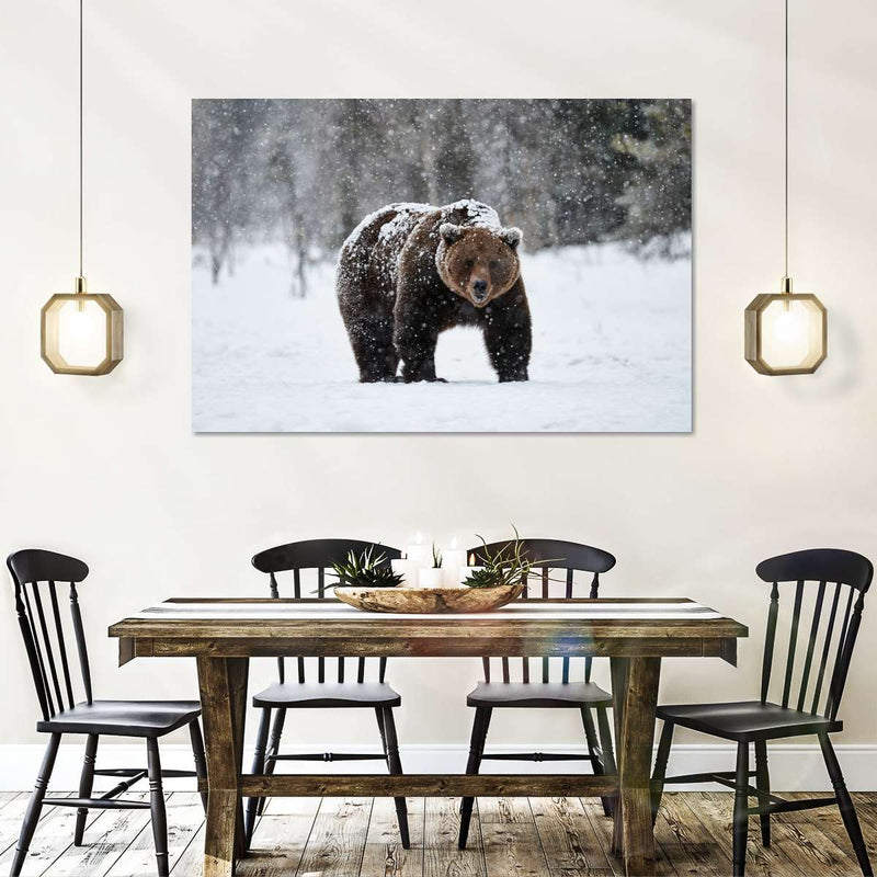 Winter Grizzly Bear Wall Art