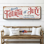 Happy 4th of July Personalized Sign