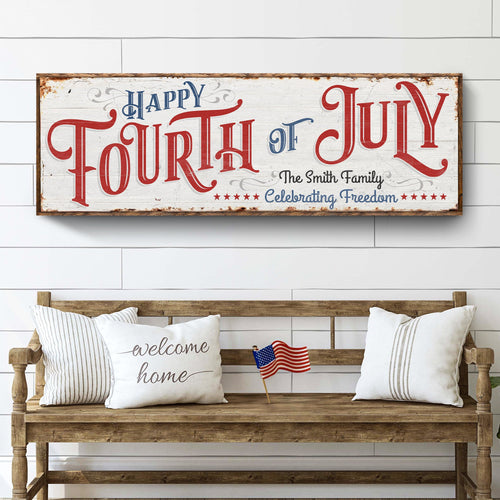 Happy 4th of July Personalized Sign