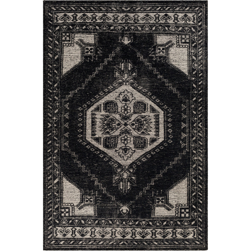 Zahra Black Hand-Knotted Rug