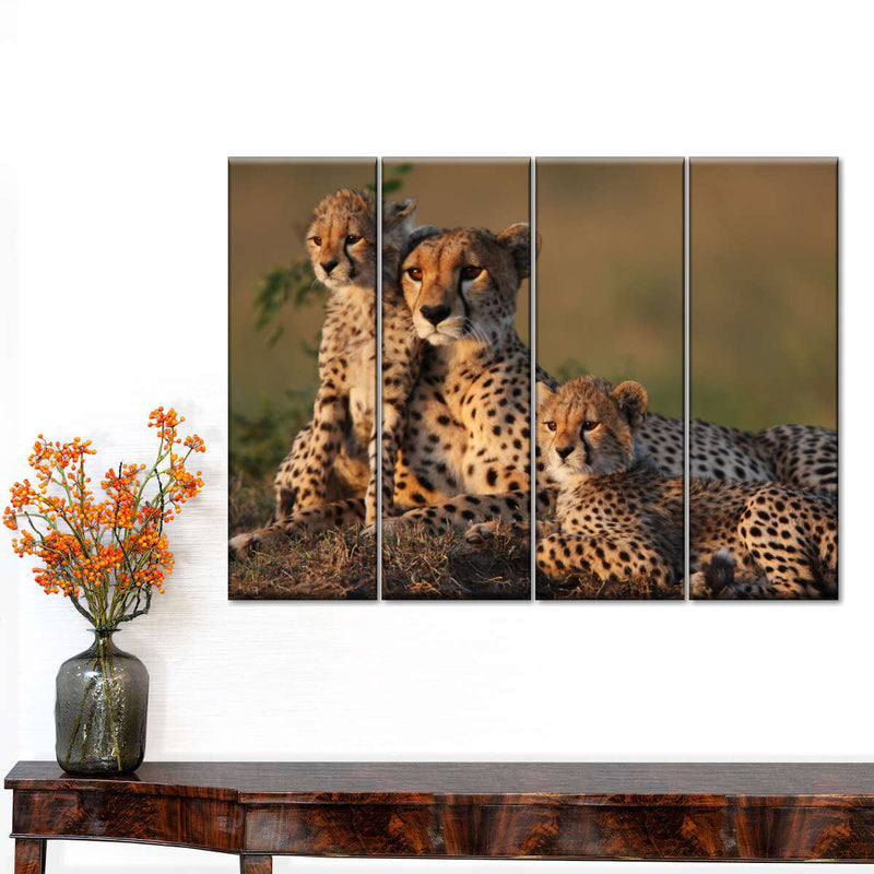 Safari Cheetah Family Wall Art