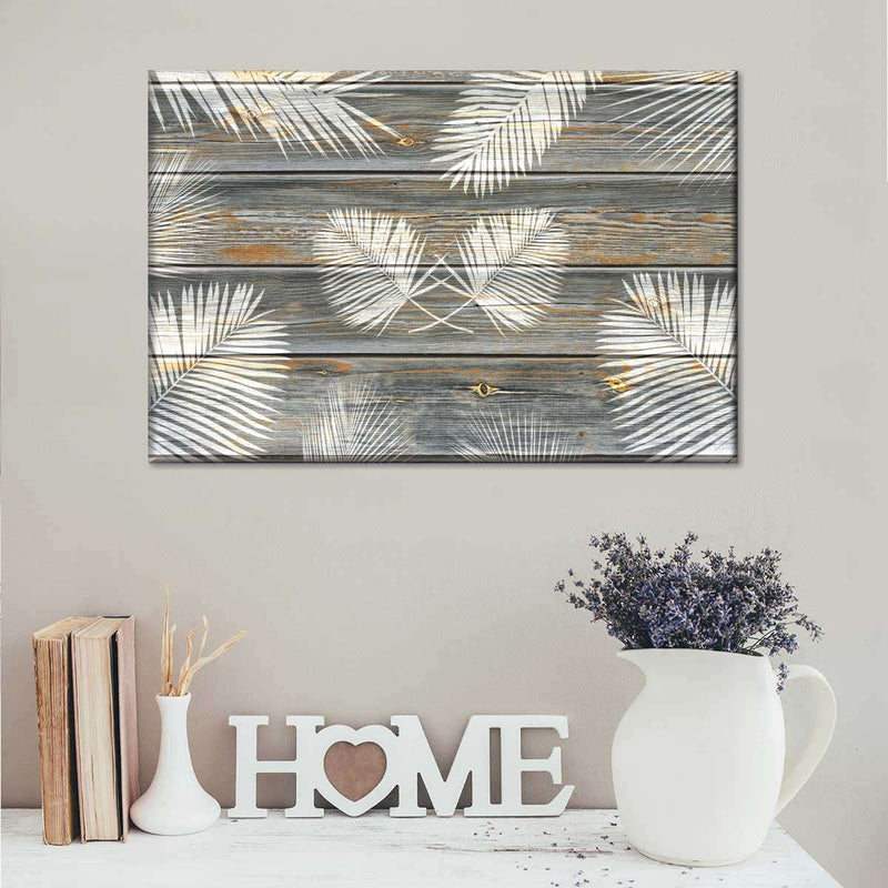 Wooden Palm Leaves Wall Art