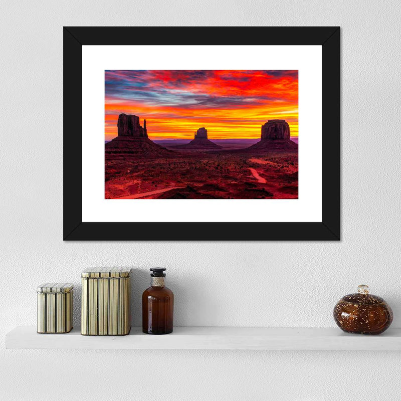 Monument Valley At Sunset Wall Art