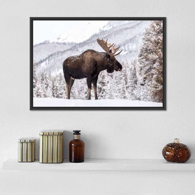 Snowy Moose Wall Art