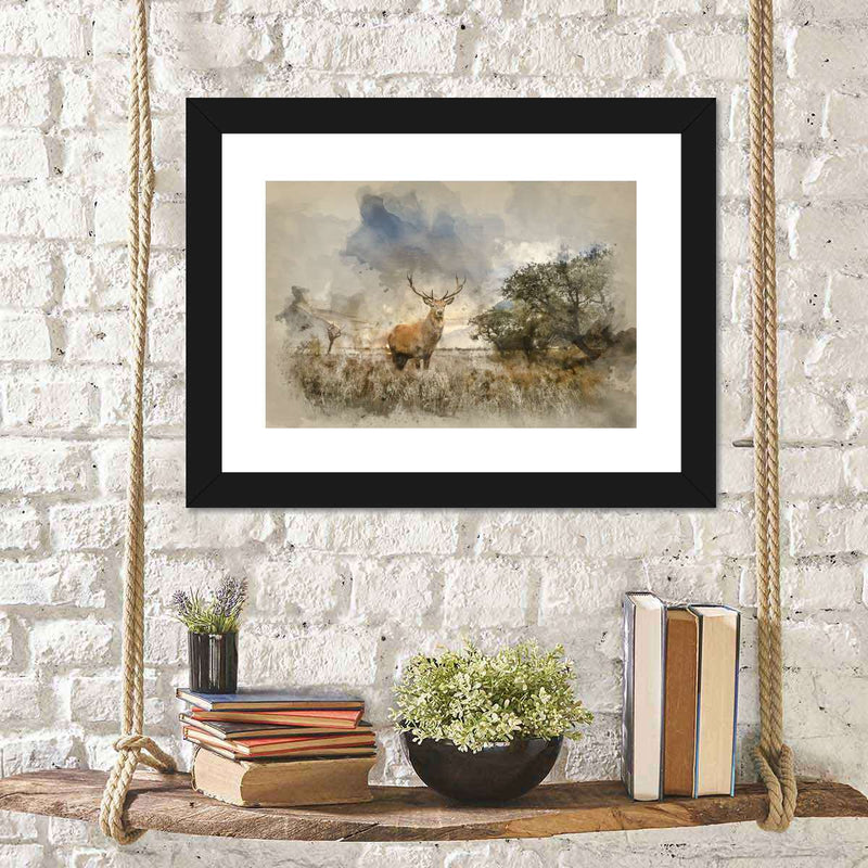 Vintage Stag Wall Art
