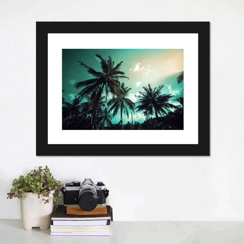Retro Style Palm Trees Wall Art