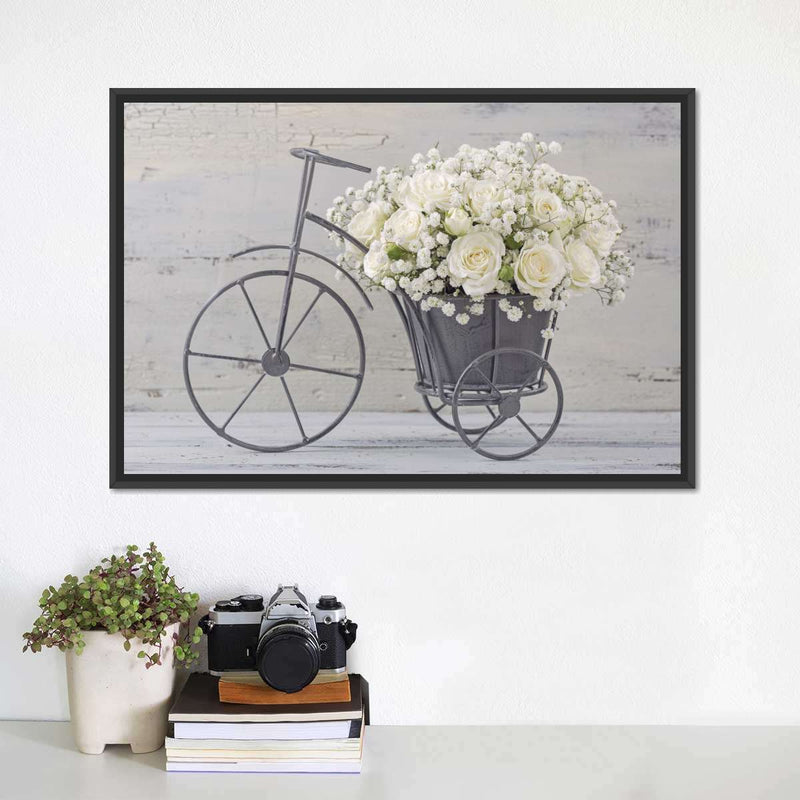 White Rose Bouquet Wall Art