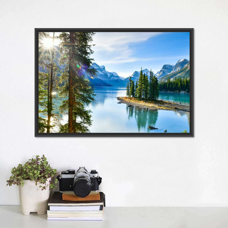 Sunny Maligne Lake Wall Art