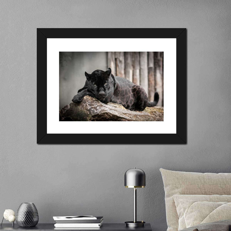 Lounging Black Panther Wall Art