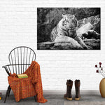 Textured White Tiger Wall Art