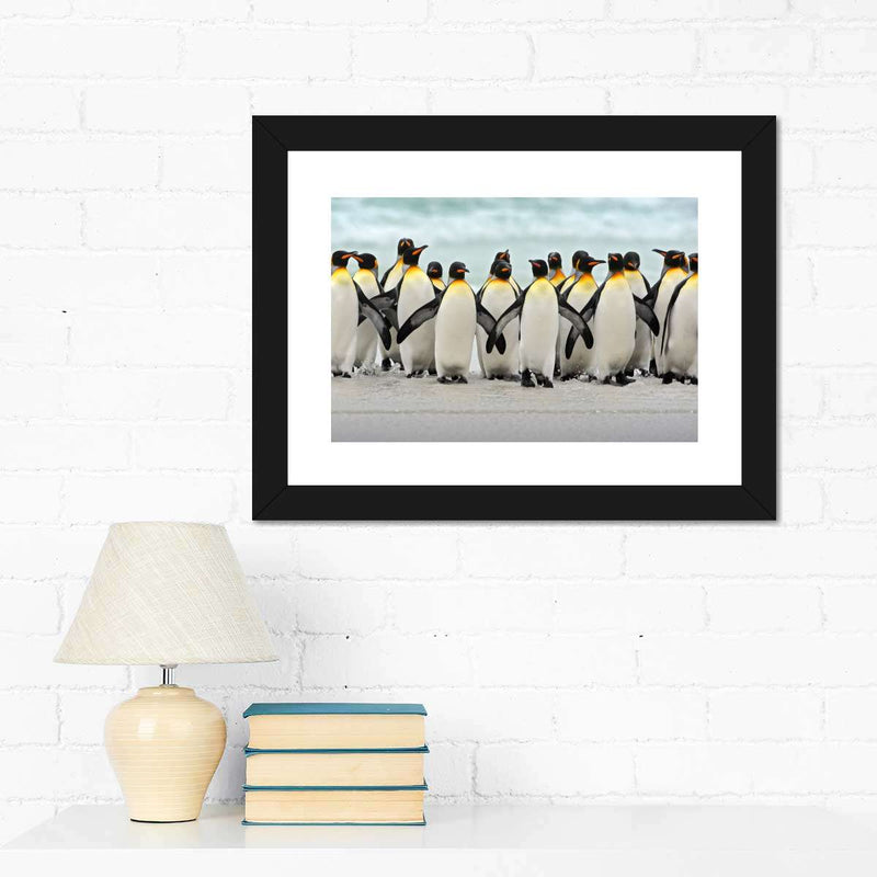Waddle Of Penguins Wall Art