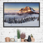 Snow Mountain Sunset Wall Art