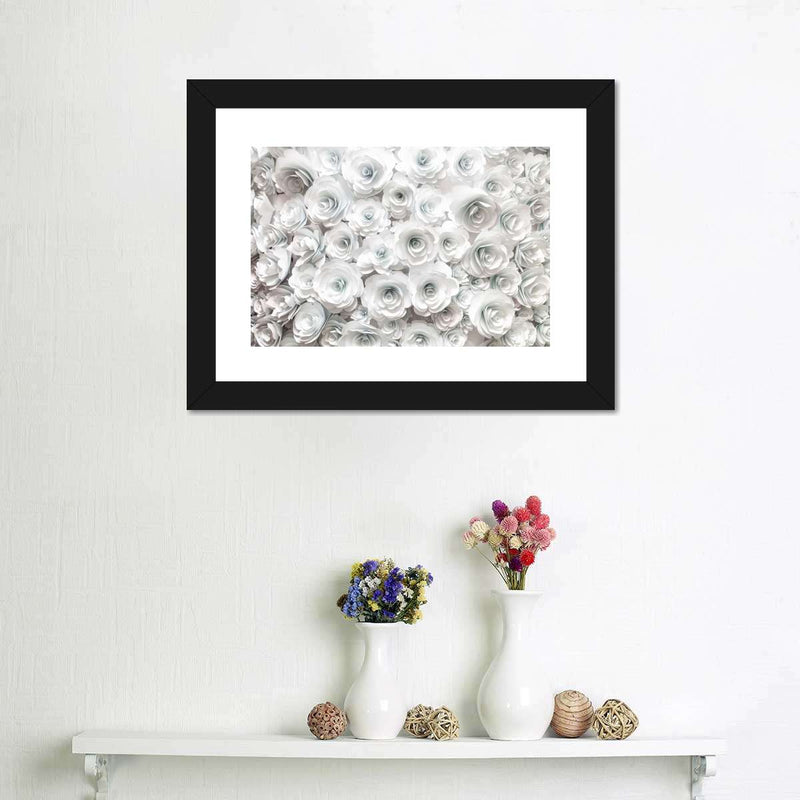 White Roses Wall Art
