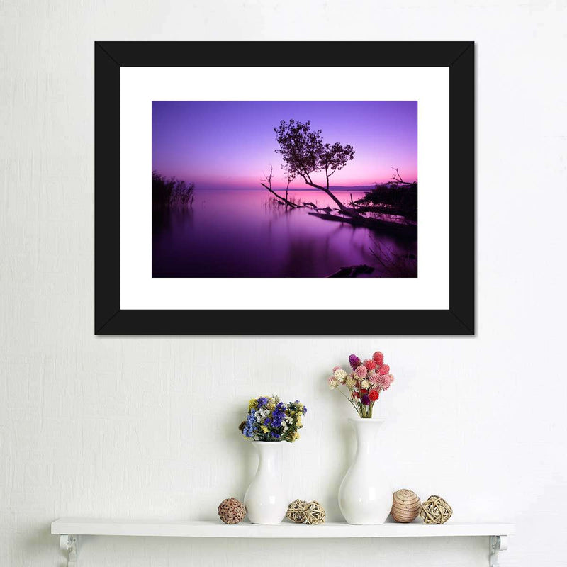 Violet Toned Lake Wall Art